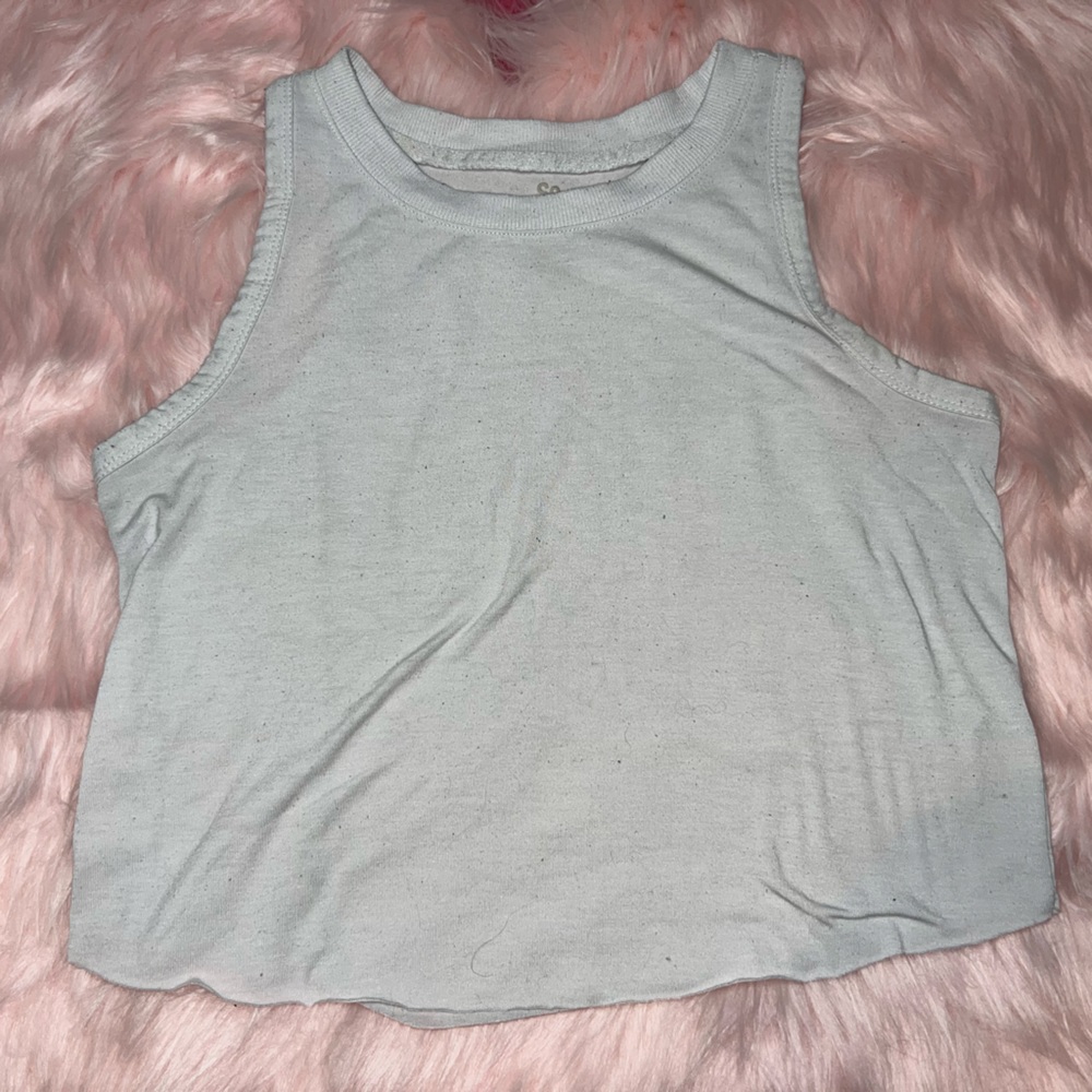 White cropped tank top